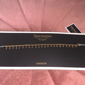 Juicy Couture Black Label Gold Cord and Fancy Chain Choker